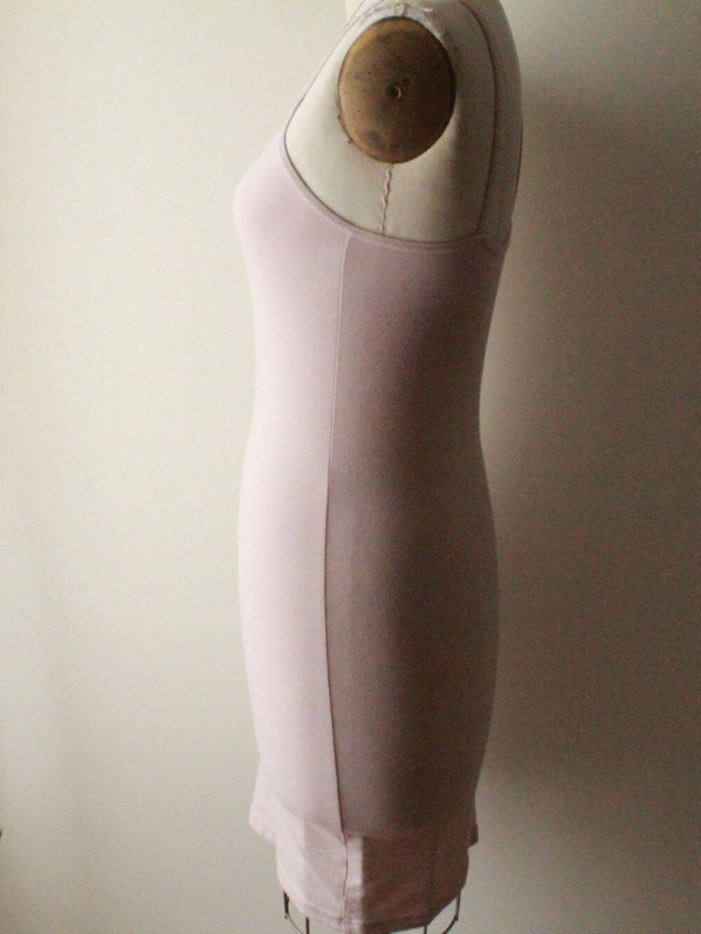 peach pink tna fitted bodycon mini slip tank top dress size small - Picture 4 of 5